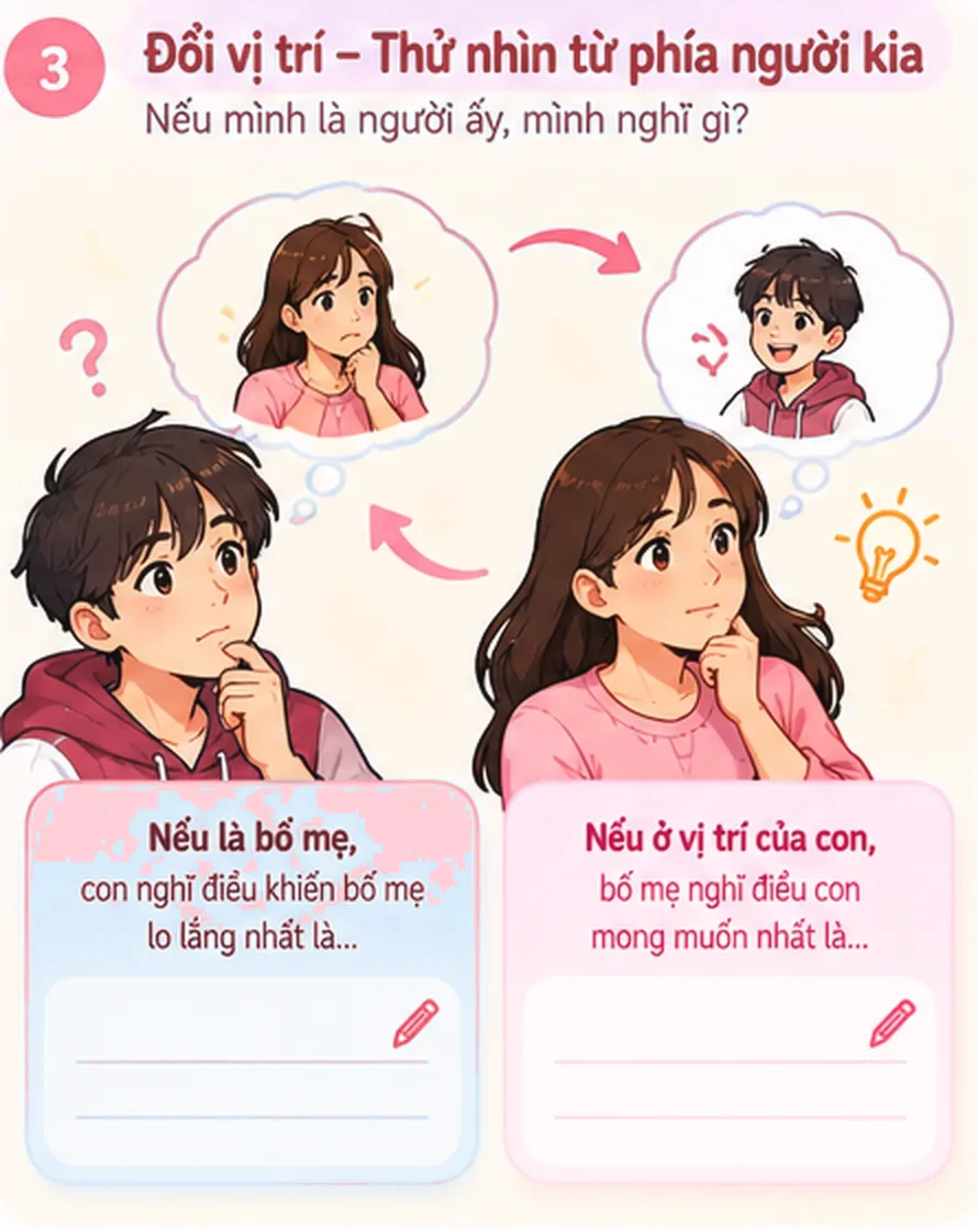 Minh họa hoạt động đặt mình vào vị trí người khác